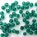 0100371 Dark Emerald facet, 3 mm.-0