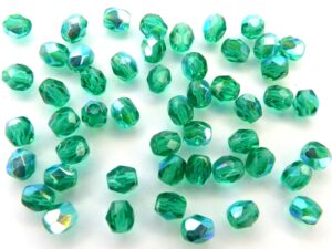 0100384 Emerald met AB facet 4 mm.-0