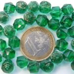 0100392 Emerald Bronze Lampion facet 8 x 8 mm. 12 stuks-0