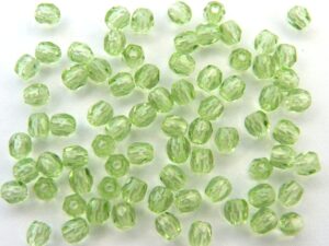 0100404 Light Green facet 3 mm. 75 stuks-0