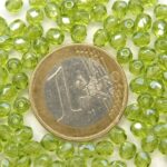 0100408 Light Olivine Hematite facet 4 mm. 50 stuks-0