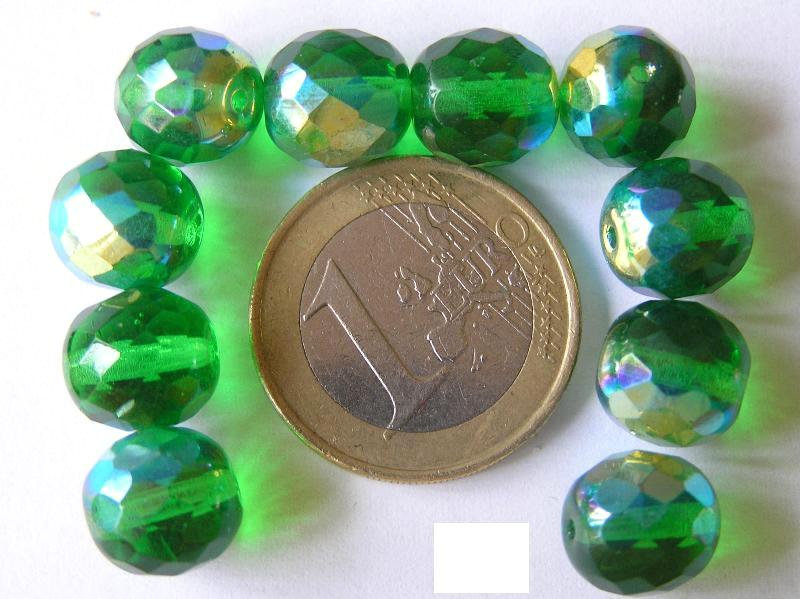 0100416 Groen facet met AB 10 mm-0 0100416 Groen facet met AB 10 mm-0