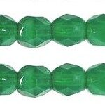0100422 Milky Dark Peridot facet 4 mm. 50 Pc.-0
