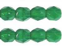 0100422 Milky Dark Peridot facet 4 mm. 50 Pc.-0