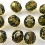 0100461 Light Sapphire met Travertin facet, 8 mm.-0