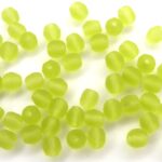0100462 Matte Olive green facet 4 mm.-0