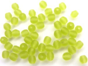 0100462 Matte Olive green facet 4 mm.-0