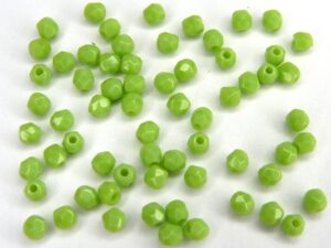 0100490 Opaque Light Olivine facet , 3 mm. 65 stuks-0