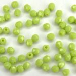 0100494 Opaque lighter Olive Green facet 3 mm. 65 stuks-0