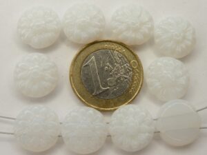 0140105 White Opal Bloemvormige verdeler. 10 St.-0