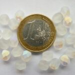 0140214 Matte Crystal AB facet, 6mm.-0