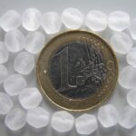 0140218 Matte Crystal facet, 6 mm.-0
