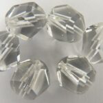 0150111 Crystal nuggets facet, 12 mm. 6 stuks-0