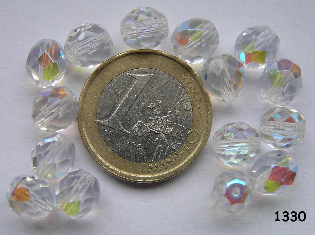 0150124 Crystal facet met AB 8 mm.-0 0150124 Crystal facet met AB 8 mm.-0