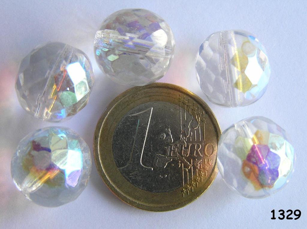 0150127 Crystal facet met AB 14 mm.-0 0150127 Crystal facet met AB 14 mm.-0