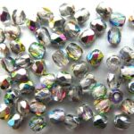 0150148 Transparant facet met vitrail 3 mm. 65 Pc.-0