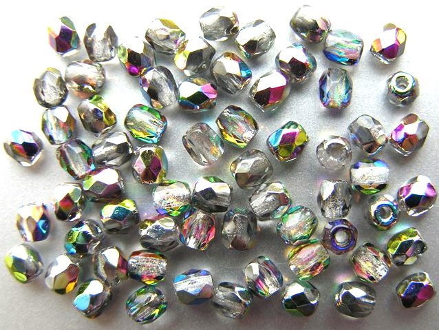 0150148 Transparant facet met vitrail 3 mm. 65 Pc.-0 0150148 Transparant facet met vitrail 3 mm. 65 Pc.-0