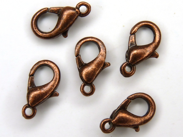 0160009 Karabijnslotjes Copper, eerste keus. 12 mm. 6 Pc.-0
