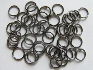 0160045 Black Nickel ringetjes 6,5 mm.( nikkelvrij)-0