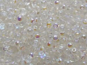 02-R-00030-28701 Crystal AB Druk Round Glass beads 2 mm