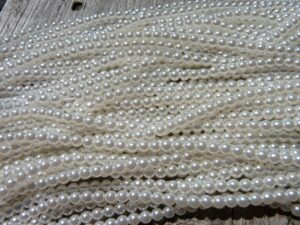 03-132-19001-70402 Shiny White glass Pearl 150 Pc.-0