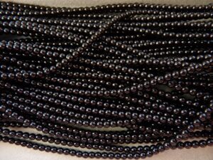 03-132-19001-70409 Shiny Black Glass Pearl 150 Pc.-0