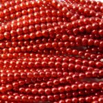 03-132-19001-70495 Shiny Red Glass Pearl 150 Pc.-0