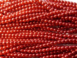 03-132-19001-70495 Shiny Red Glass Pearl 150 Pc.-0