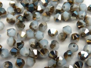 03-MC-01000-27637 Bicones White Opal Blue Sky 3 mm. 50 Pc-0