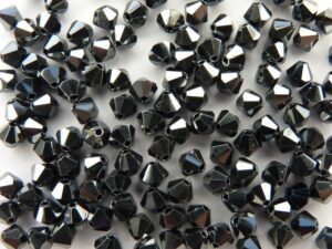 03-MC-23980-27200 Bicones Jet met Full Hematite 50 St.-2866