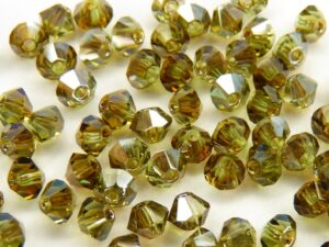 03-MC-50250-22501 Bicones Olivine Green Celsian 3 mm, 50 stuks-0