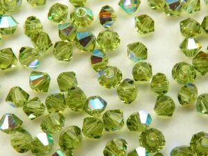 03-MC-50230-28701 Olivine AB bicones 3 mm