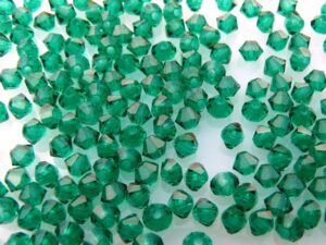 03-MC-50730 Emerald 3mm bicones 3 mm
