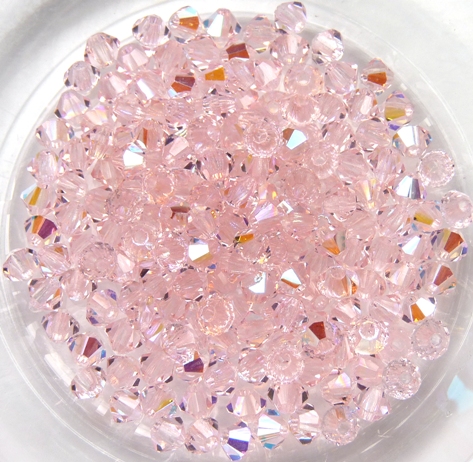 03-MC-70200-28701 Bicone Light Rose AB, 50 Pc.-10985