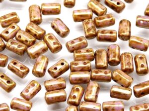 Rul-03000-15695 Opaque White Lila Gold Luster Rulla 10 gram-0