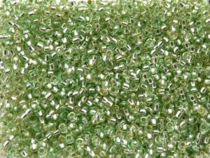 11-0-18256 Silver Lined Green Preciosa Rocailles 10 gram-0