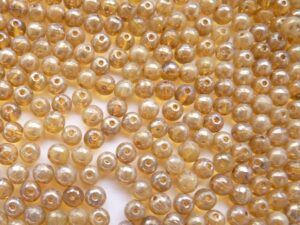 04-R-01000-43400 White Opal Silver Travertin round 4 mm. 100 Pc.-0