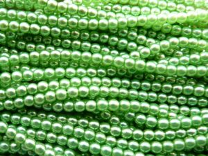 04-132-19001-70461 Shiny Light Olivine Glass Pearl. 120 St.-0