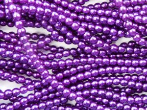 04-132-19001-70822 Shiny Purple Glass Pearl 120 Pc.-0