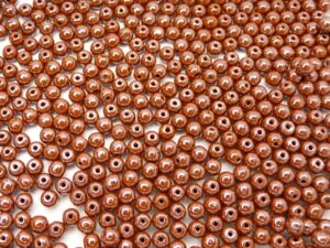 04-R-13600-14400 Umber Lustered ( Chocolate) round 4 mm. 100 Pc.-0