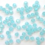 04-BFP-60010-28771 Matt Aquamarine AB Bicone Firepolished 40 Pc.-0