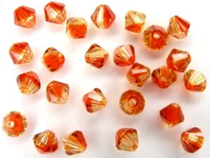 04-MC-09002 Bicone, Fire Opal 4 mm. 50 Pc.-0