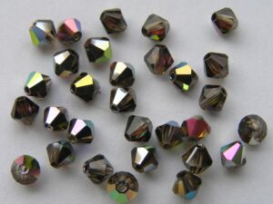 04-MC-10220-28136 Bicone, Smoked Topaz Vitrail Medium, 4 mm. 50 Pc.-0