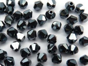 04-MC-23980-27200 Bicones, Jet full Hematite, 50 stuks-0