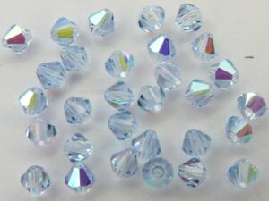 04-MC-30020-28701 Bicone Light Sapphire AB 50 Pc.-0