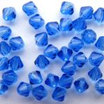 04-MC-30050 Bicone Sapphire 4 mm. 50 Pc.-0