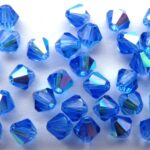 04-MC-30050-28701 Bicone, Sapphire met AB, 4 mm 50 Pc-0