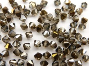 04-MC-40010-22601 Bicone, Light Black Diamond Satin. 50 stuks-0