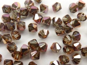 04-MC-40010-27101 Bicone Light Black Diamond Capri Gold. 50 Pc.-0