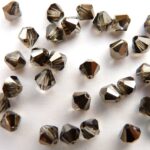 04-MC-10220-22601 Bicone, Smoked Topaz Satin, 4 mm. 50 Pc.-0